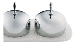 Tray Met Jampotjes Alessi Dressed White Porcelain