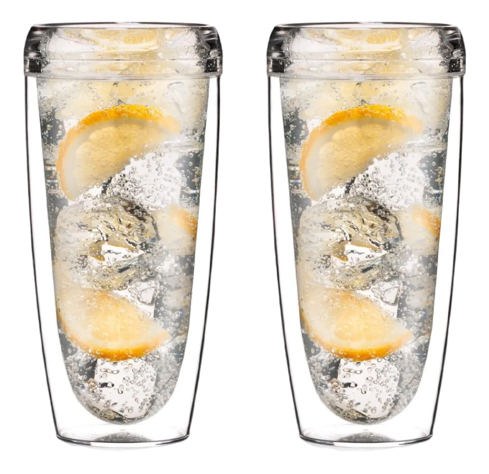 Tumbler Bodum Pavina To Go Transparent 600 ml (Set van 2)