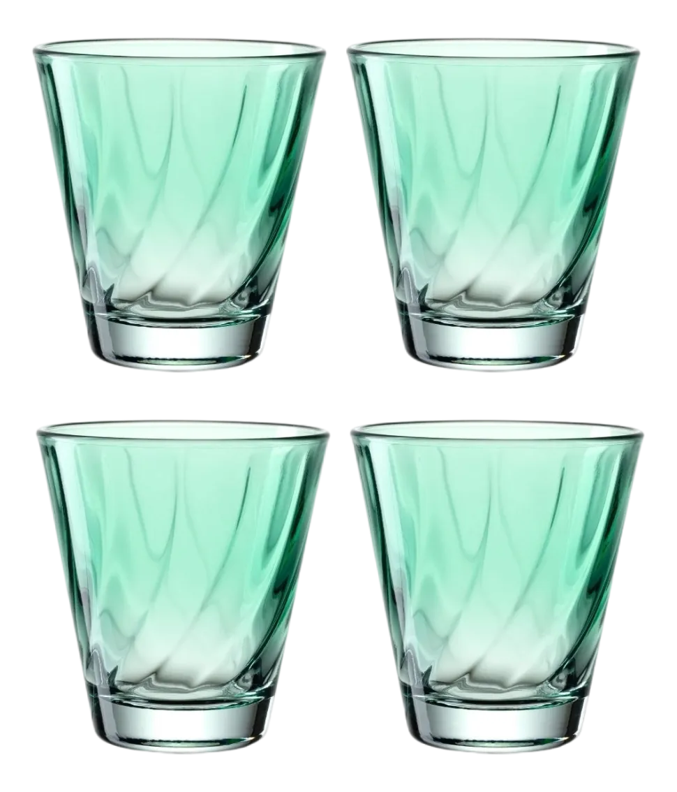 Tumbler Leonardo Twist Green 215 ml (Set van 4)