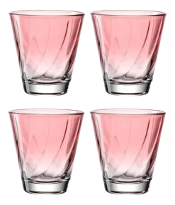 Tumbler Leonardo Twist Roze 215 ml (Set van 4)