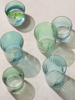 Tumbler L.S.A. Gems Glas Groen 560 ml (4-Delig)