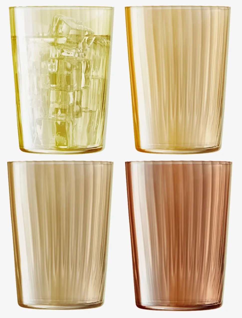 Tumbler L.S.A. Gems Glas Oranje 560 ml (4-Delig)
