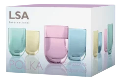 Tumbler L.S.A. Polka Pastel 420 ml (Set van 4)