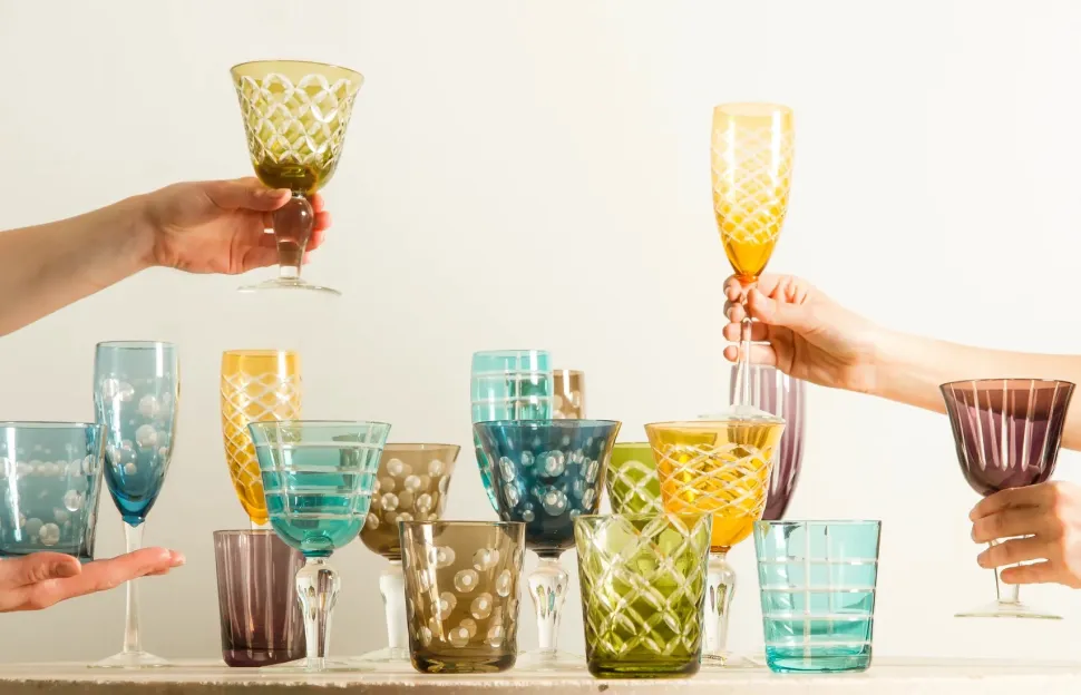 Tumbler POLSPOTTEN Cuttings Multi (Set van 6)