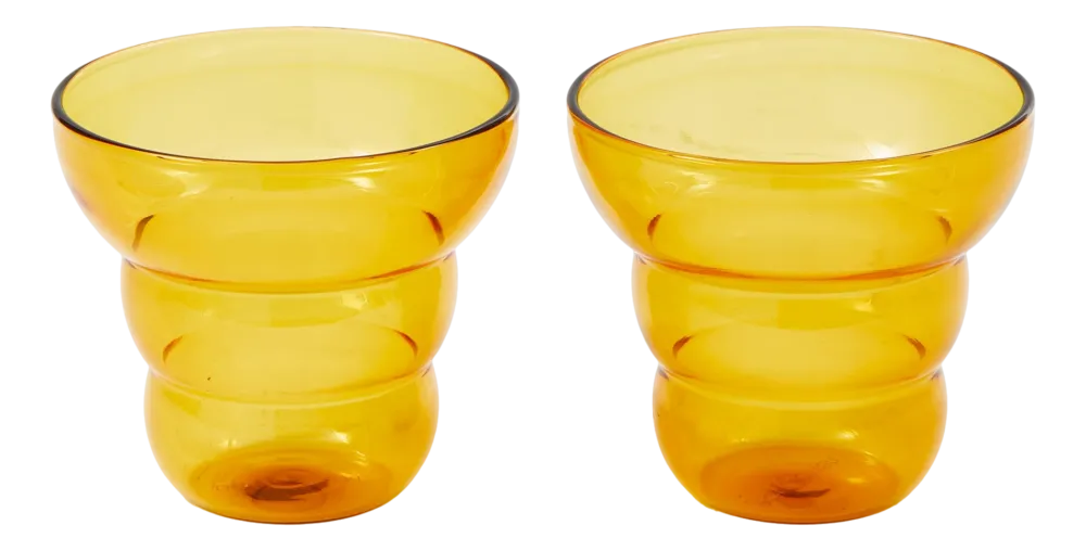 POLSPOTTEN Tumbler Mizu Kiri Yellow (Set van 2) Discount