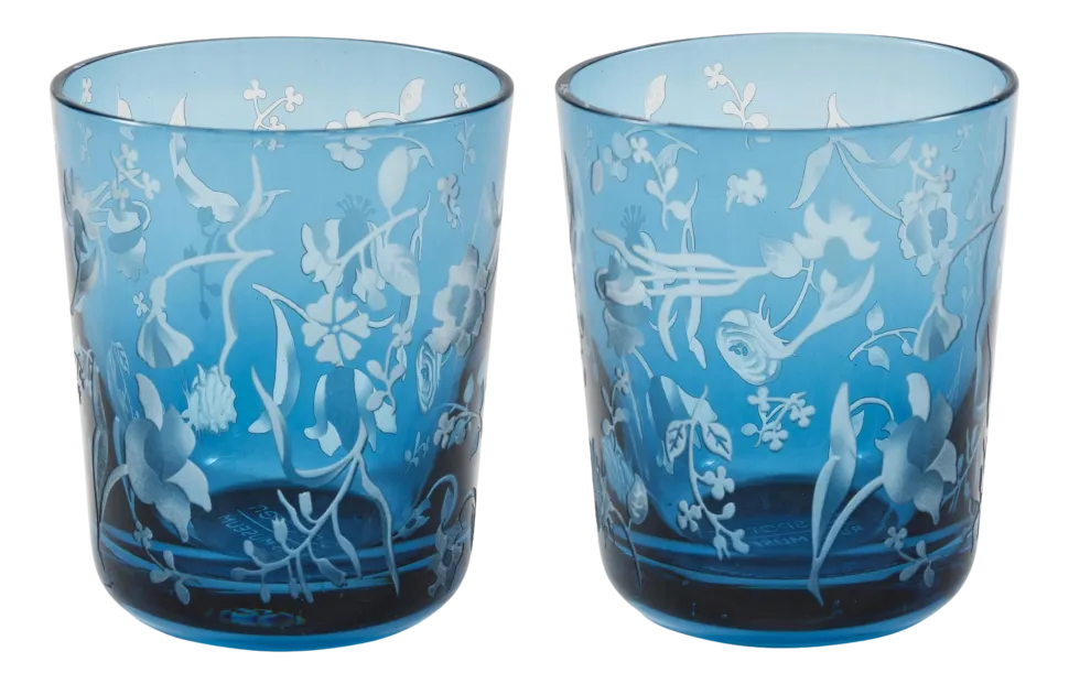Tumbler Polspotten x Rijksmuseum Scattered Flowers Blue Dark (Set van 2)