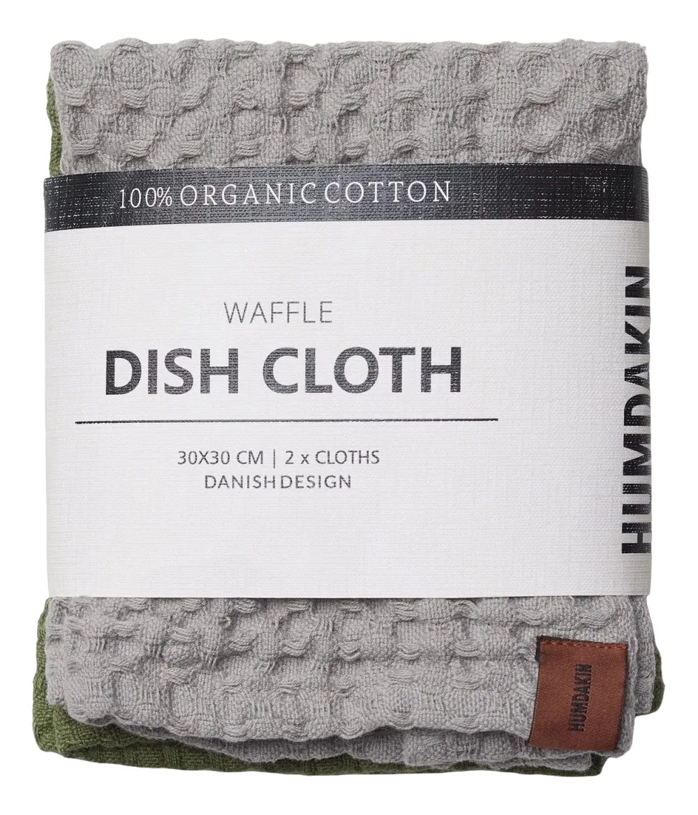 Humdakin Vaatdoek Waffle Stone & Fern (Set van 2) Online