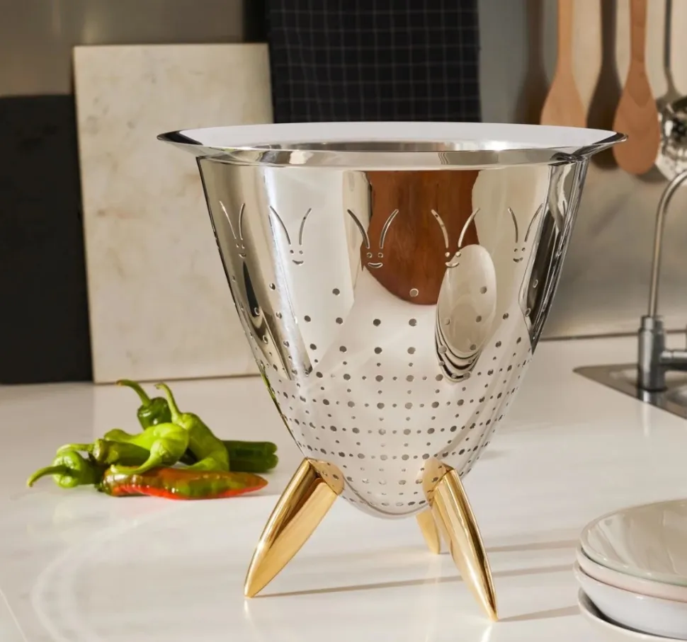 Vergiet Alessi Max Le Chinois, RVS en Messing