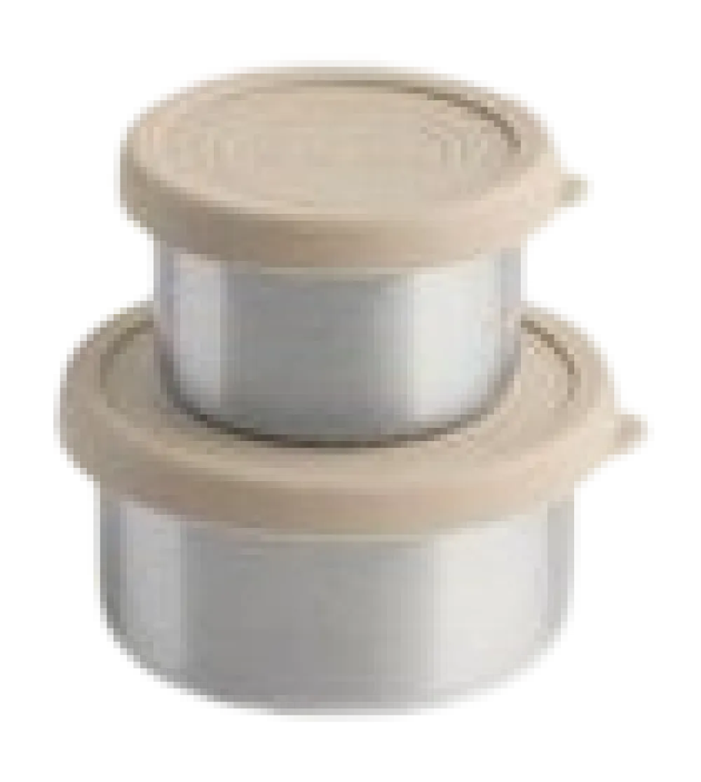 AYA&IDA Vershoudbakje Snack Container Cream Beige 100 ml + 200 ml (Set van 2)