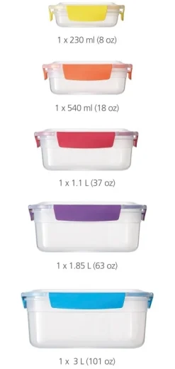 Vershoudbakje Joseph Joseph Nest Lock Multi (5-delig)