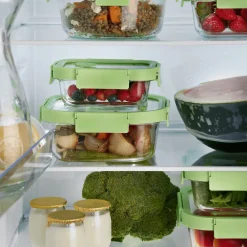 Lekue Vershoudbakje Lékué doos Glas set van 3 Green Sale