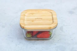 Vershoudbakje Pebbly Vierkant Hout 520 ml