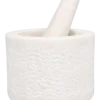 Vijzel Salt & Pepper Marbliss White 14 x 10 cm