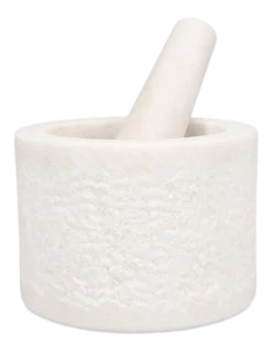 Vijzel Salt & Pepper Marbliss White 14 x 10 cm