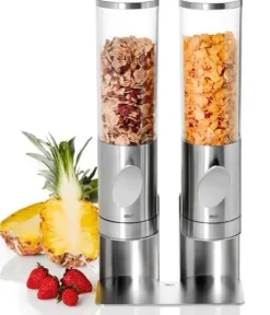Voorraadbus Adhoc Deposito Dispenser Cornflakes Zilver