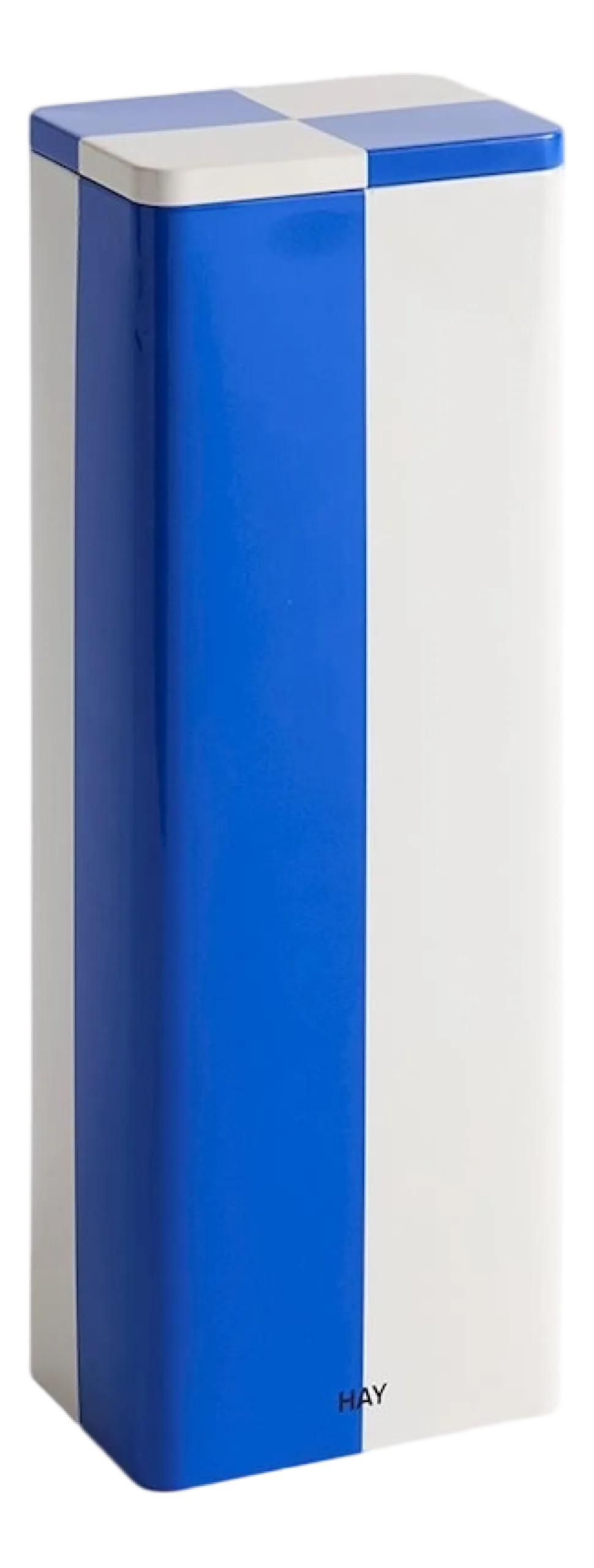 Voorraadbus HAY Tin Container Slim Blue And Off-White