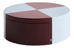 HAY Voorraadbus Tin Container Round Burgundy And Ice Blue