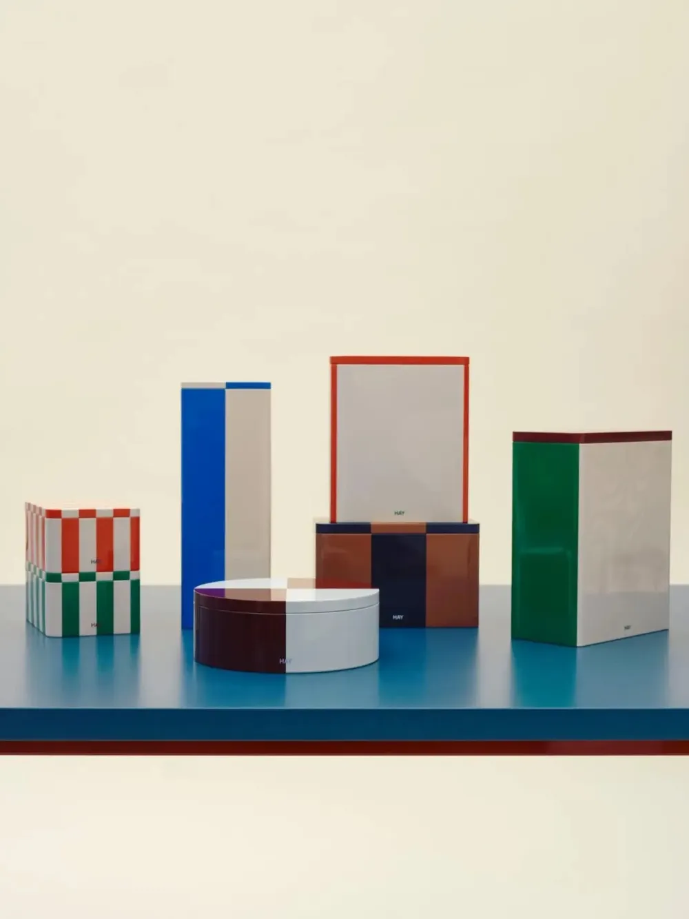 HAY Voorraadbus Tin Container Small Green And Off-White Hot