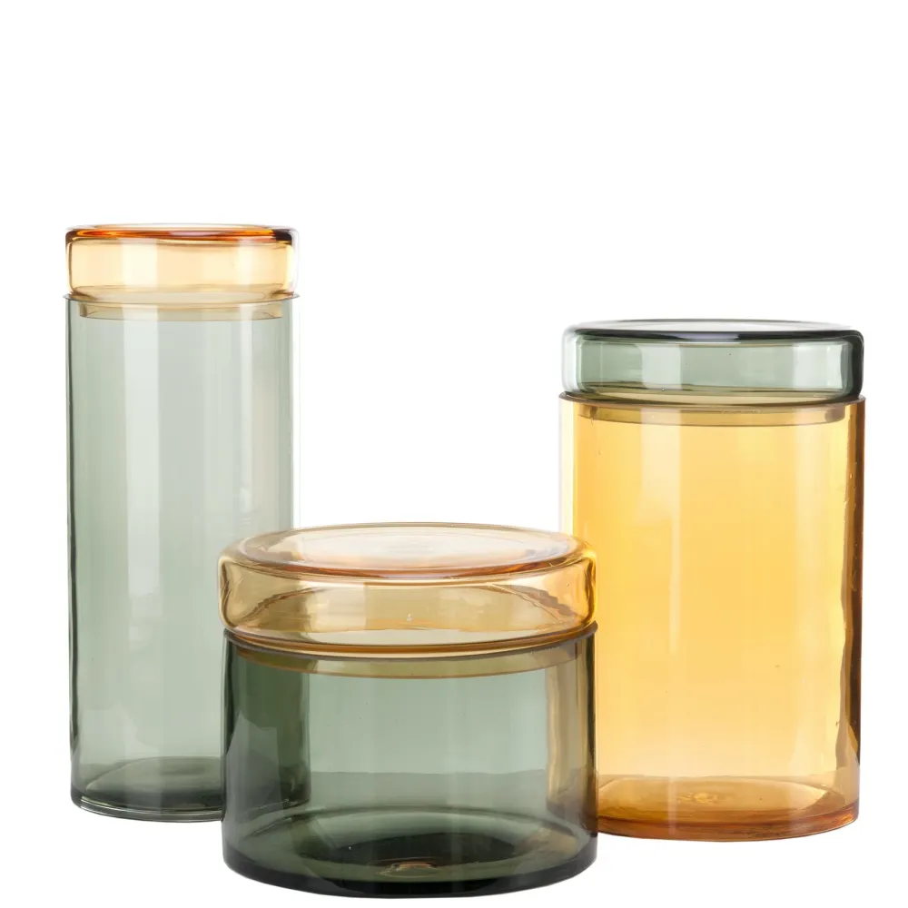 POLSPOTTEN Voorraadbus Caps & Jars Brown (Set van 3) New