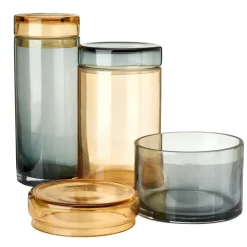 POLSPOTTEN Voorraadbus Caps & Jars Brown (Set van 3) New