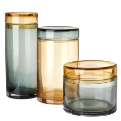POLSPOTTEN Voorraadbus Caps & Jars Brown (Set van 3) New