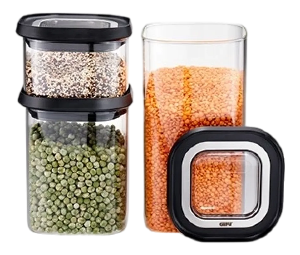 Voorraadbus Set Gefu Pantry Transparant (3-delig)