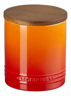 Le Creuset Voorraadpot Stoneware Signature Met Deksel Oranjerood 14 cm (1100 ml) Clearance