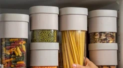 Voorraadpot Lékué Flip Storage Voorraadbussen set van 3 Beige