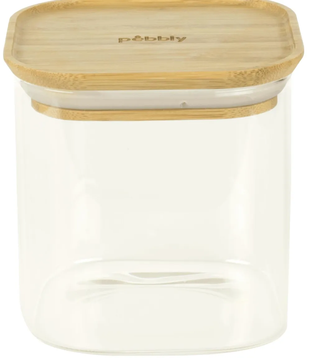 Pebbly Voorraadpot Rond Hout 800 ml Hot