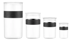 Voorraadpotten Bodum Presso Met Siliconen Band Zwart (Set van 12)