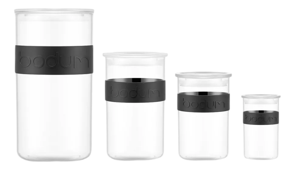 Voorraadpotten Bodum Presso Met Siliconen Band Zwart (Set van 12)