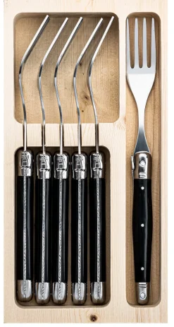 Laguiole Style de Vie Vork Premium Line Zwart (6-Delig) Sale