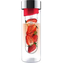 Waterfles Asobu Flavour It Red Silver 480 ml