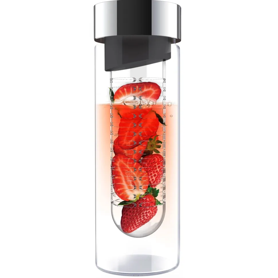 Waterfles Asobu Flavour It Smoke Silver 480 ml