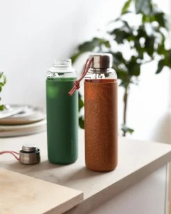 Waterfles Black+Blum Glass Water Bottle Bruin 600 ml