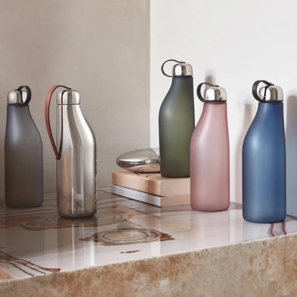 Waterfles Georg Jensen Sky Blue RVS & Plastic 500 ml