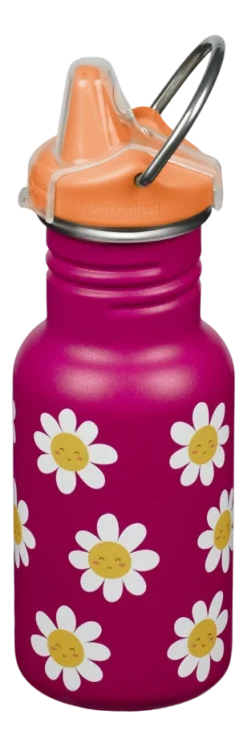 Klean Kanteen Waterfles Kids Classic Narrow 355ml Sippy Cap Happy Flowers New