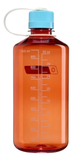 Waterfles Nalgene Narrow-Mouth Flame Blue Atoll 1 L