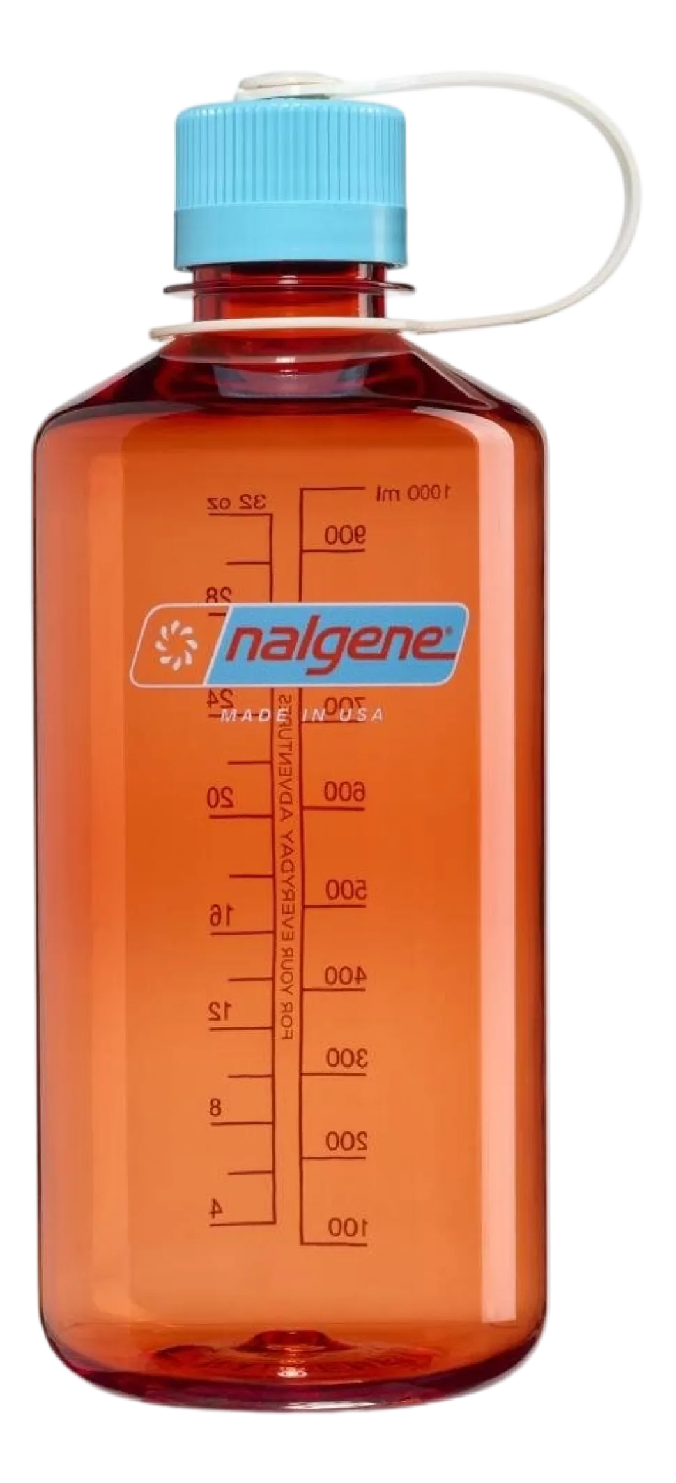 Waterfles Nalgene Narrow-Mouth Flame Blue Atoll 1 L