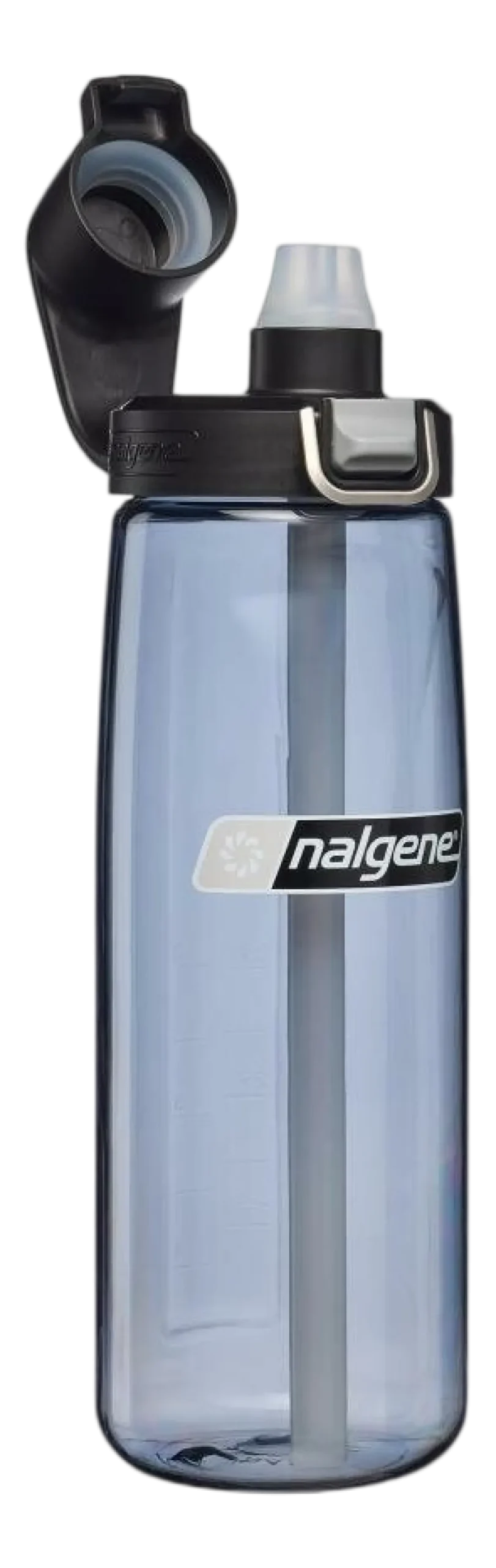 Nalgene Waterfles Straw Bottle Grey / Black Cap 650 ml