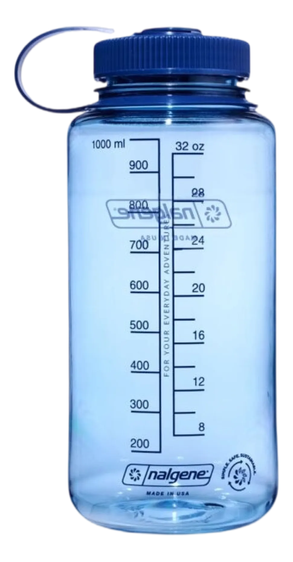 Waterfles Nalgene Wide Mouth 1000ml Baby Blue