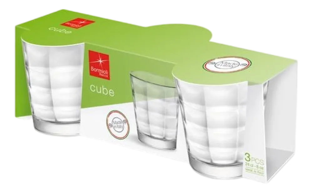 Bormioli Rocco Waterglas Cube 24 cl (Set van 3) Discount