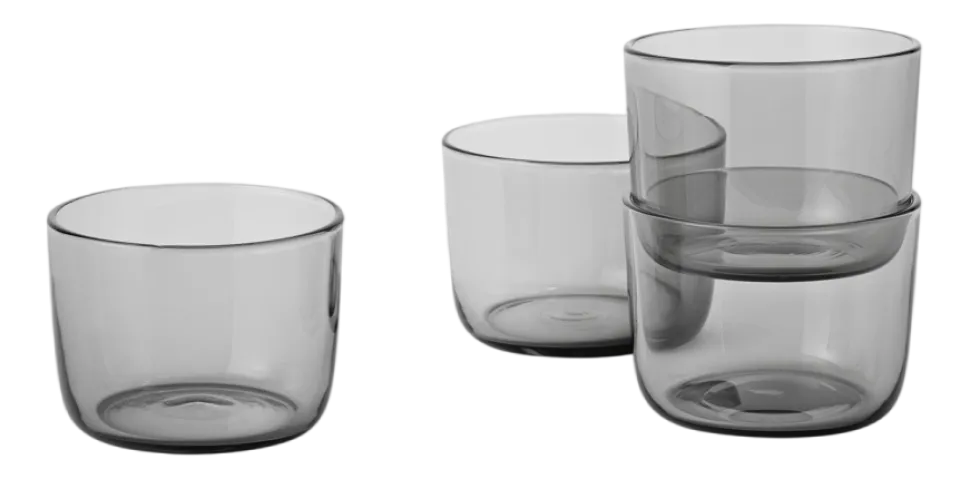 Waterglas Muuto Corky Low Grey 200 ml (Set van 4)