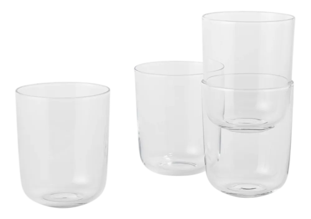 Muuto Waterglas Corky Tall Clear 350 ml (Set van 4) Best