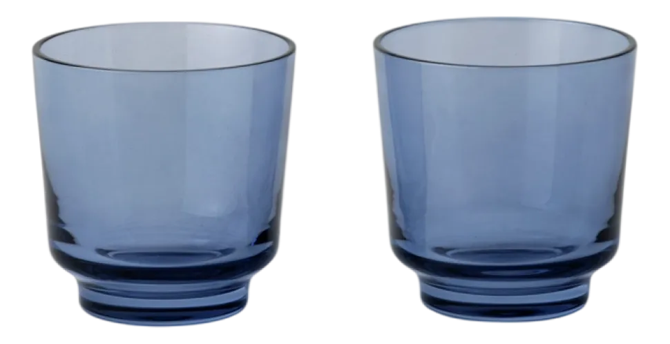 Waterglas Muuto Raise Dark Blue 200 ml (Set van 2)