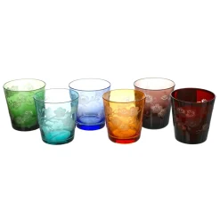 Waterglas POLSPOTTEN Blossom Multi (Set van 6)