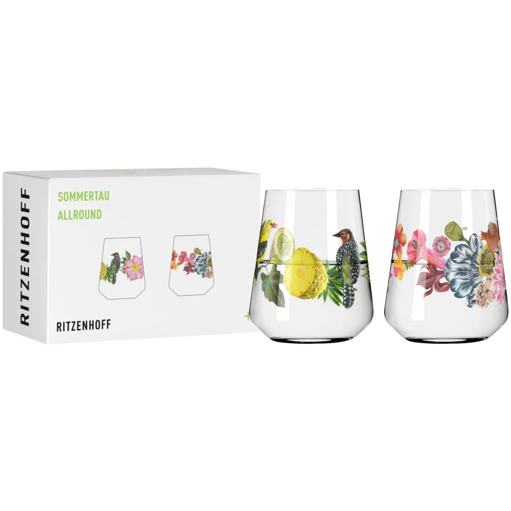 Ritzenhoff Waterglas Sommertau #1 #2 500 ml (Set van 2) New
