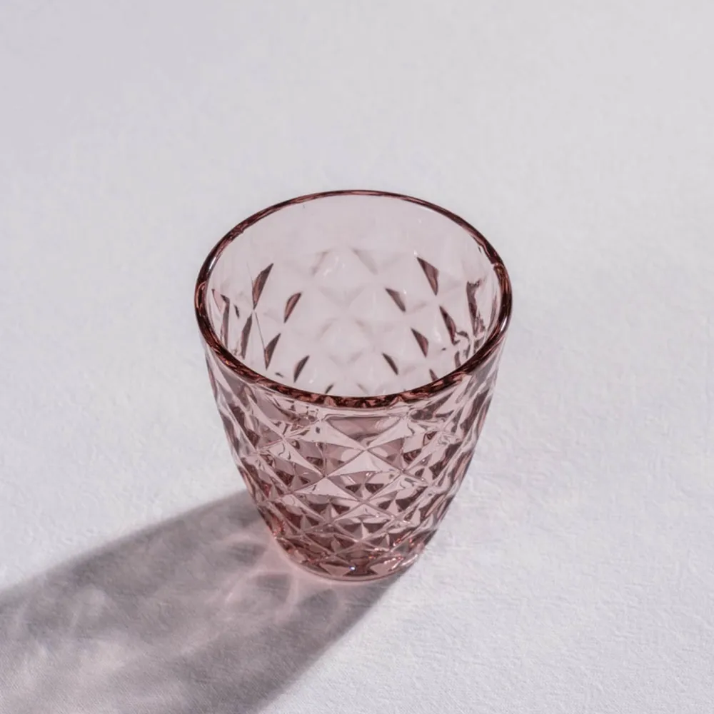 Salt & Pepper Waterglas Prisma Roze 220 ml (Set van 4) Best