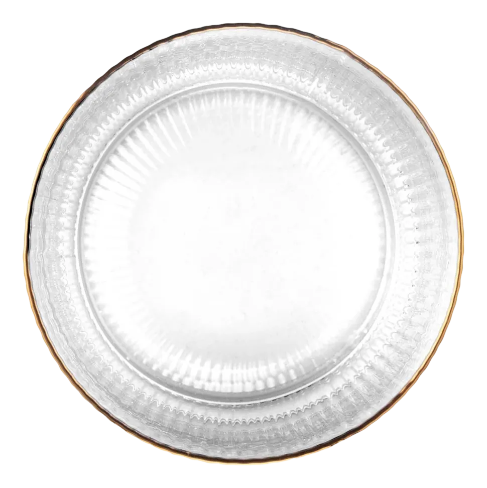 Waterglas vtwonen with Gold Rim Clear 340 ml (Set van 4)