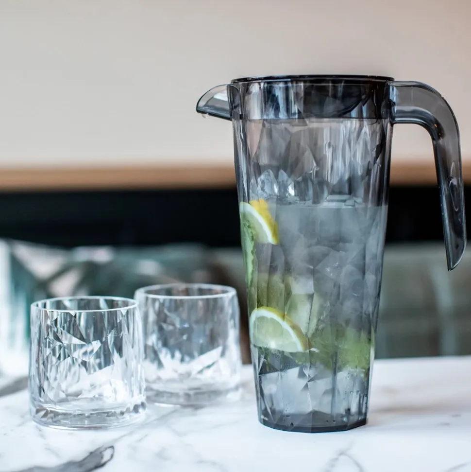 Waterkan Koziol Club Pitcher Transparent Grey